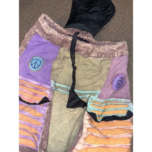 The Collection Royal Handmade Nepali Patchwork Hippie Rainbow Tie Dye Backpack - Picture 5 of 9